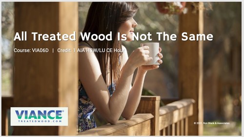 Popular CEU course All Treated Wood is Not the Same sets record. Popular CEU course All Treated Wood is Not the Same sets record.