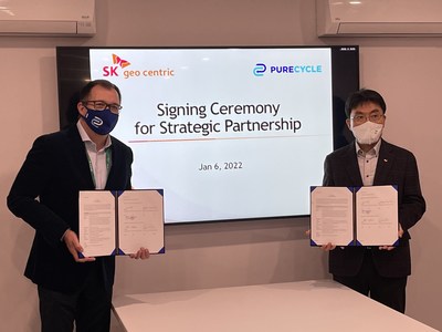 PureCycle and SK geo centric sign a head of agreement and announce the location of Asia's first polypropylene recycling plant.