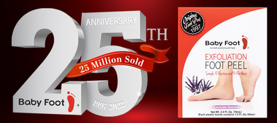 The Original Baby Foot® sold 25 million foot peels in 25 years, hitting the biggest milestone ever in 2022.
