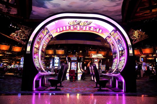 Aristocrat Gaming’s™ Neptune Canopy™ is now live on casino floors and has made its eastern U.S. debut at Mohegan Sun. Neptune Canopy was the jaw-dropping, show-stopping smash hit of G2E 2021 and is landmark in casino game play.
