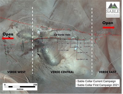 Figure 1. Location of highlighted drill holes (CNW Group/Sable Resources Ltd.)