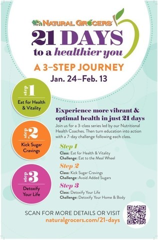 NATURAL GROCERS® OFFERS ’21 DAYS HEALTHIER FOR YOU’