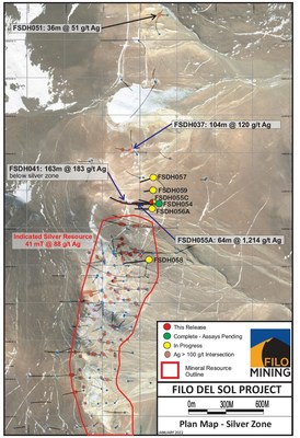 Plan Map - Silver Zone (CNW Group/Filo Mining Corp.)