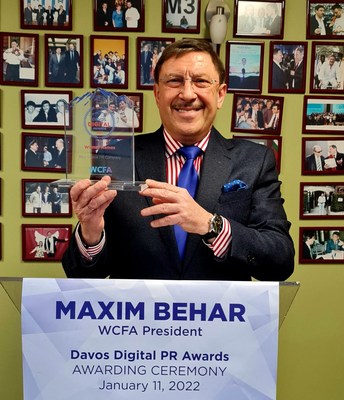 WCFA President Maxim Behar at 2021 Davos Digital Awards Ceremony