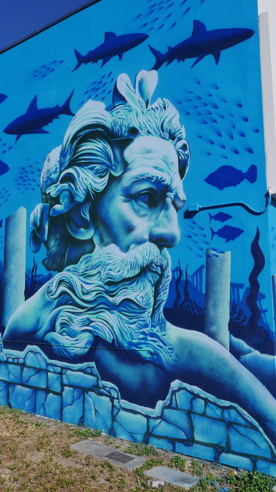 Close Up of Poseidon on Herman & Wells Office