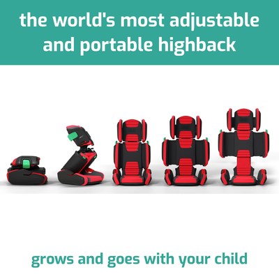 mifold comfort grab-and-go portable backless car booster seat