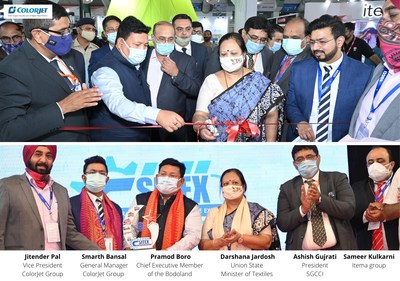 ColorJet's Make in India Digital Textile Printers - Admired and inaugurated by Smt. Darshana Jardosh, Union State Minister of Textiles, at SITEX 2022