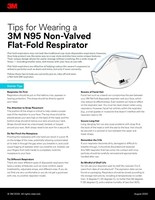 Follow these tips to help you correctly put on, take off and wear 
a flat-fold 3M respirator.