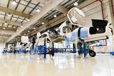 Photo shows an aircraft production workshop of Wuhu Aviation Industrial Park. 
