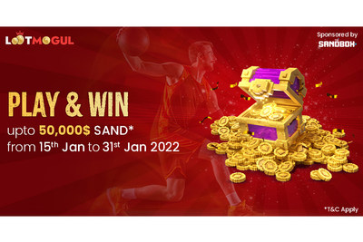 Play influencers Sandbox Tournaments on Lootmogul.com between 15 Jan to 31 Jan 2022 and Win upto 50,000 $ SAND