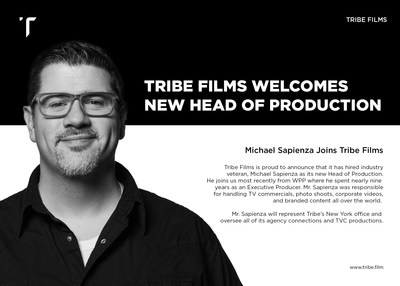 Michael Sapienza Named Head of Production at Tribe Films
