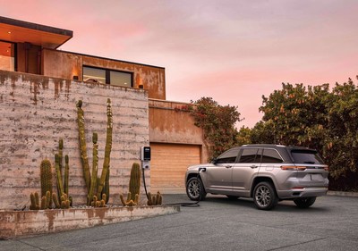 New factory-backed, Wi-Fi capable Level 2 (240-volt) at-home hybrid electric-vehicle wall charger units from Mopar help power the Jeep® Grand Cherokee 4xe