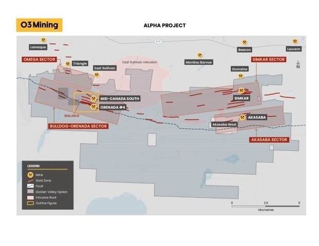 Figure 3 Alpha Project (CNW Group/O3 Mining Inc.)