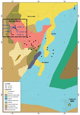 Figure 1: Ortosa-Godán Project (CNW Group/Orvana Minerals Corp.)