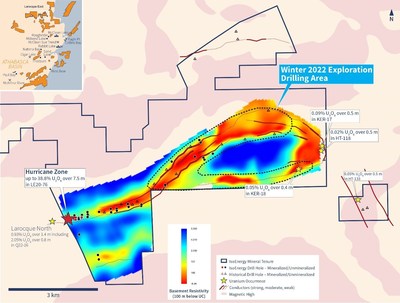 Figure 3 – Larocque East Winter 2022 Exploration Drilling Area (CNW Group/IsoEnergy Ltd.)
