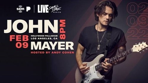 John Mayer to Perform "Small Stage Series" Concert in Los Angeles for SiriusXM Subscribers and Pandora Listeners