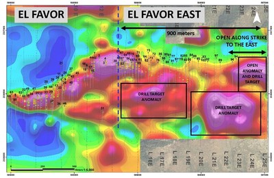 Figure 3: Geophysical Map – El Favor (CNW Group/GoGold Resources Inc.)