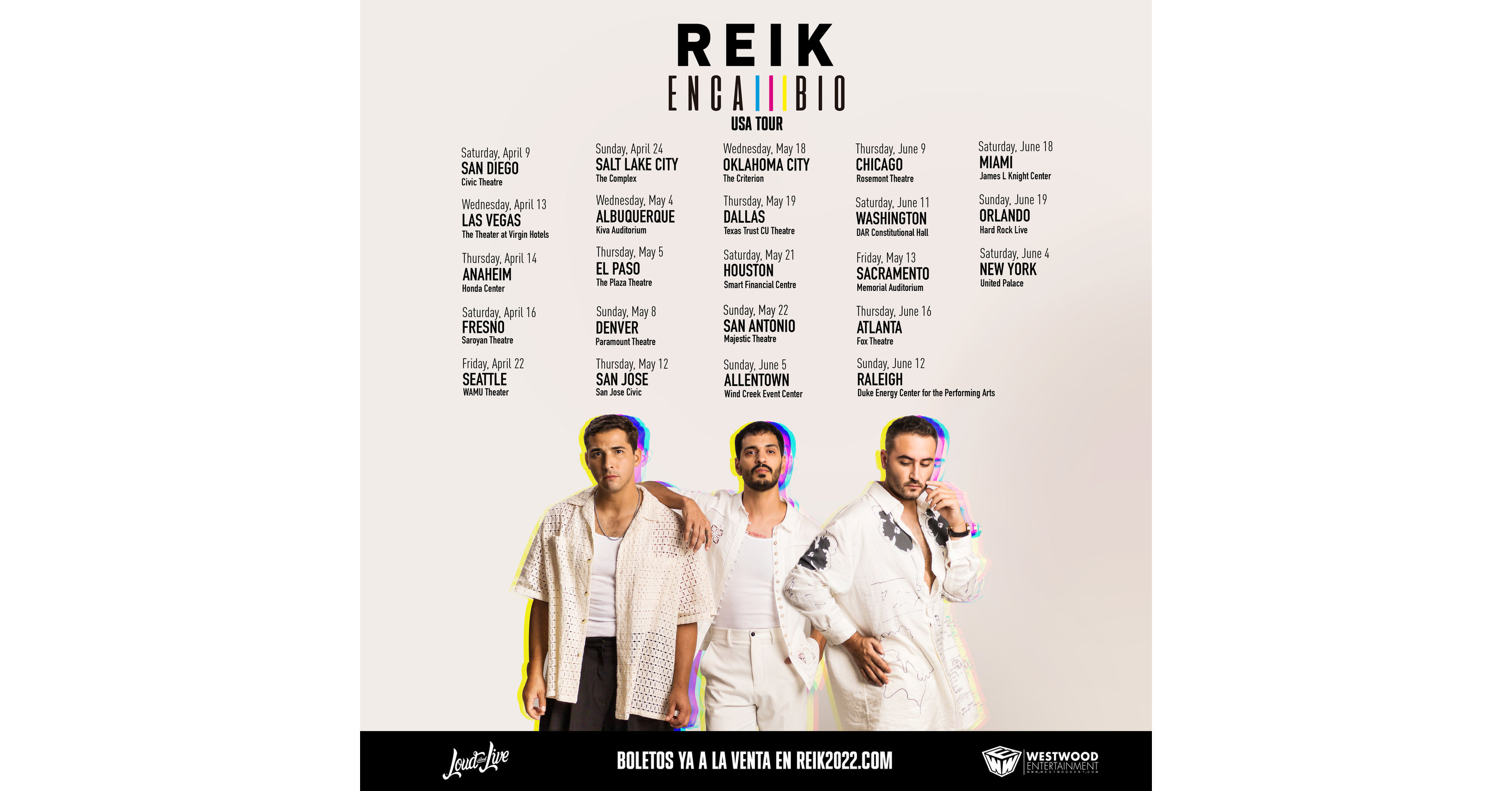 reik tour 2022 merchandise