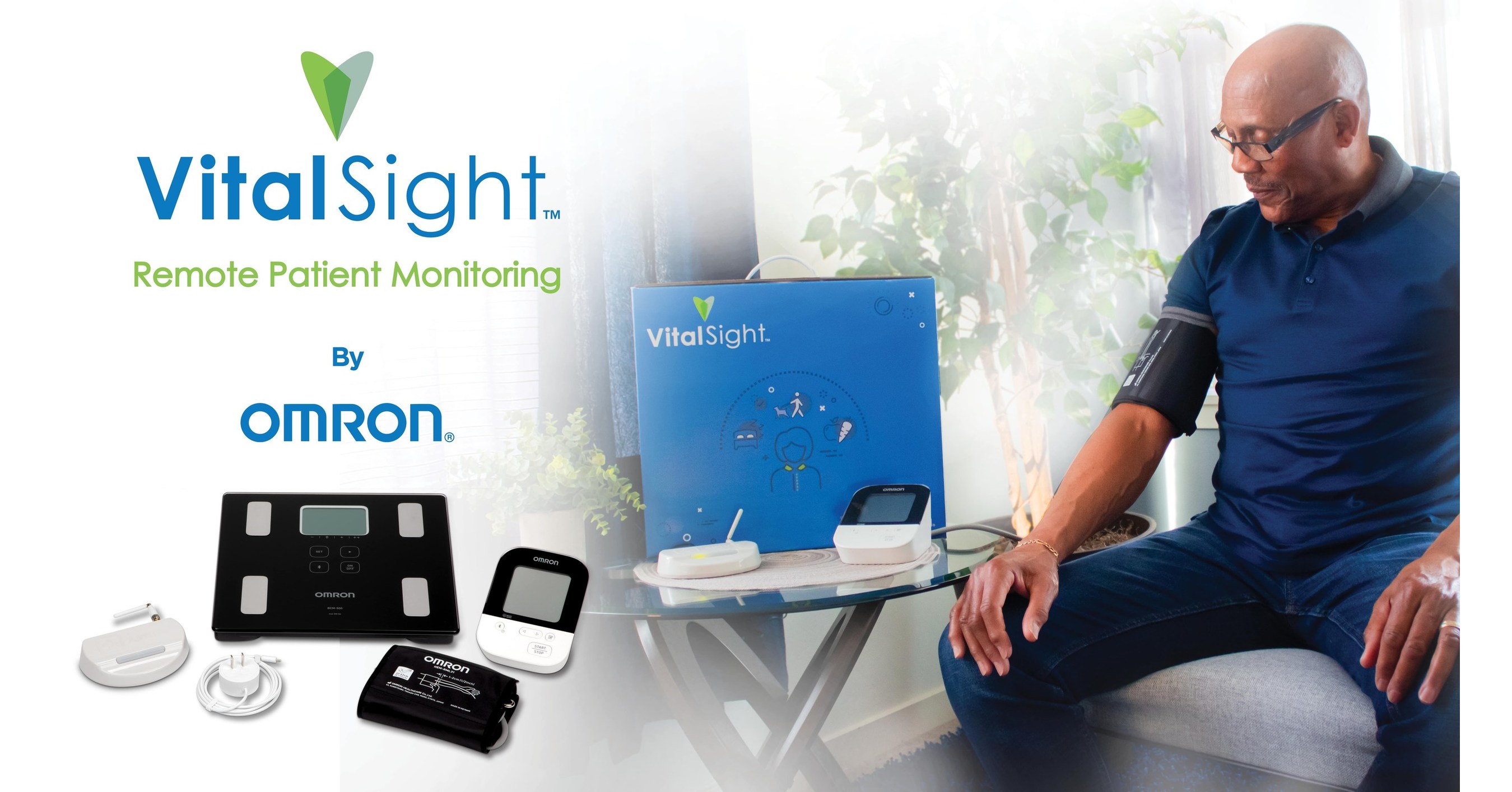 Omron's VitalSight is a blood pressure cuff that directly connects