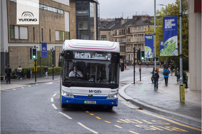 McGill e Pelican fazem parceria com Yutong para oferecer serviço de transporte com zero emissões a partir do primeiro dia da COP26 em Glasgow. (PRNewsfoto/Yutong Bus)