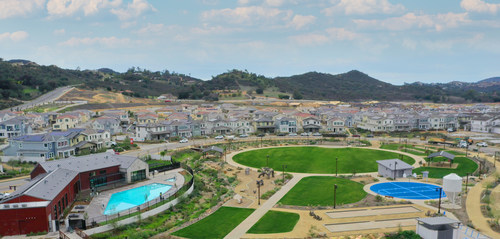 A new 2.6-acre public park and a private clubhouse have been completed at Park Circle, a Valley Center master-planned community where 40 percent of the homes have been sold.