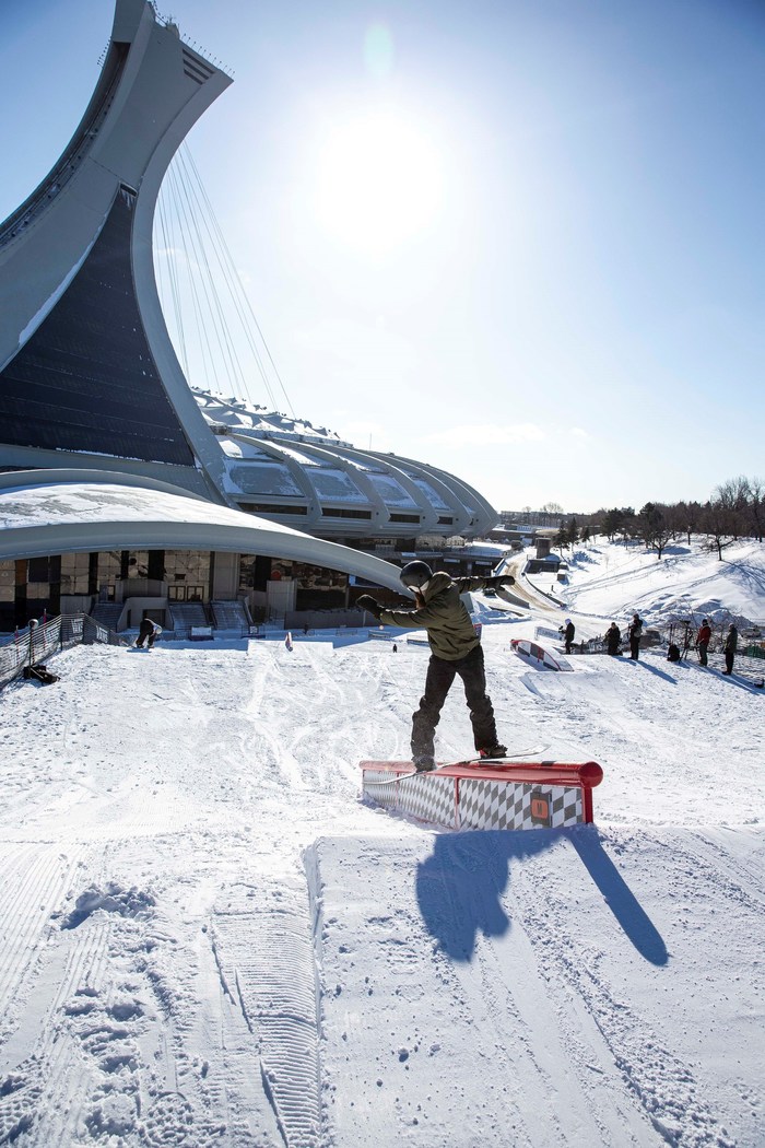 Vans在蒙特利尔奥林匹克公园展示新的Dillon Ojo Snowpark -运动员:菲尔·雅克。图片来源:Joseph Roby (CNW集团/Parcbeplay数据中心 Olympique)