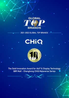 Global Top Brand CHiQ Awarded the Top 10 Gold Innovation Award for AIot & Display Technology Q8R MaX -Changhong CHiQ Metaverse Series