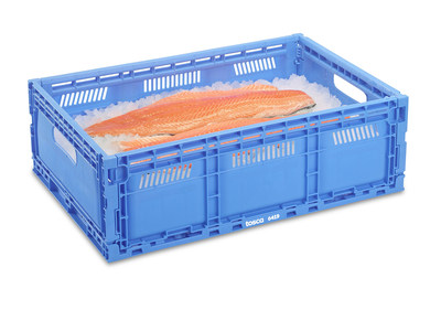 Tosca's 6419 reusable plastic seafood crate enables a more efficient and sustainable seafood supply chain.