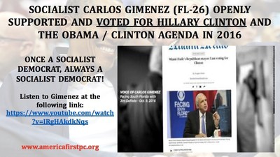 RINO Carlos Gimenez (FL-26) Votes Socialist Democrat