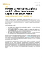 O3 Mining PDF (Groupe CNW/O3 Mining Inc.)