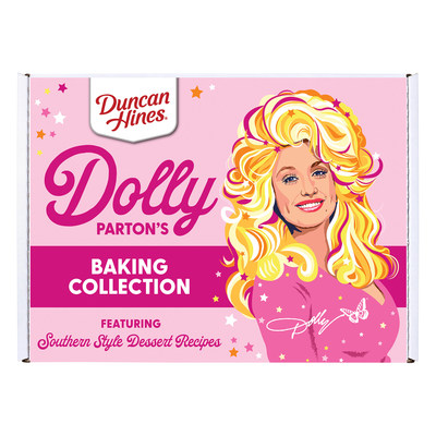Duncan Hines Dolly Parton's limited-edition Baking Collection available online starting Jan. 26, 2022, while supplies last.