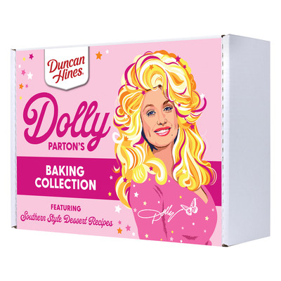 Duncan Hines Dolly Parton's limited-edition Baking Collection available online starting Jan. 26, 2022, while supplies last.