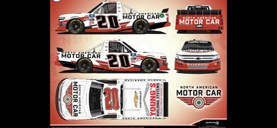 Danny Bohn joins Young's Motorsports with support from North American Motor Car for NASCAR Camping World Truck Series season-opener, NextEra Energy Resources 250, at Daytona (Fla.) International Speedway on Feb. 18, 2022, piloting the No. 20 Chevrolet Silverado.