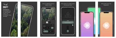 Drift Wellness, with soundscapes, HD videos, and now including pulse check-in to support mindfulness, focus, and sleep.