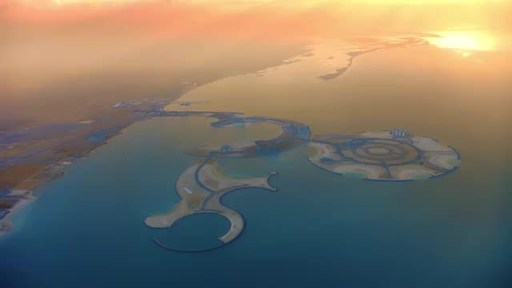 Existing hotels and infrastructure on Al Marjan Island, Ras Al Khaimah, United Arab Emirates