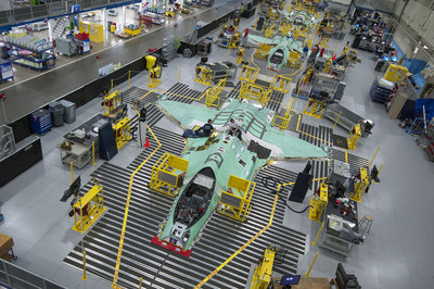 The Lockheed Martin F-35 Lightning II production line in Fort Worth, Texas, USA. 
Image credit: Lockheed Martin (photo by Alexander H Groves)