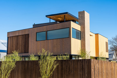 Exterior photo of the newly completed 714 W Live Oak residence. Photo courtesy of Joseph Design Build.