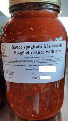 Sauce à spaghetti à la viande (Groupe CNW/Ministère de l'Agriculture, des Pêcheries et de l'Alimentation)