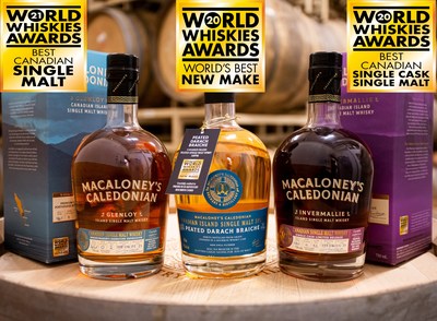 Macaloney Caledonian' Award Winning Whiskies (CNW Group/Macaloney's Caledonian Brewery & Distillery)