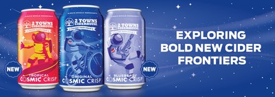 2 Towns Ciderhouse expands its interstellar imperial series with two bold, new flavor frontiers, Tropical Cosmic Crisp® and Blueberry Cosmic Crisp®