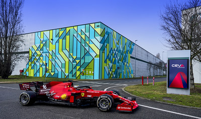 The 2021 car of Scuderia Ferrari's Charles Leclerc was present at the CEVA Logistics site in Somaglia, Italy, on Thursday, Jan. 20, fitted with the sponsor logos for the 2022 season. Scuderia Ferrari’s 2022 single seater will be unveiled on Feb. 17. The 2021 car of Scuderia Ferrari's Charles Leclerc was present at the CEVA Logistics site in Somaglia, Italy, on Thursday, Jan. 20, fitted with the sponsor logos for the 2022 season. Scuderia Ferrari’s 2022 single seater will be unveiled on Feb. 17.