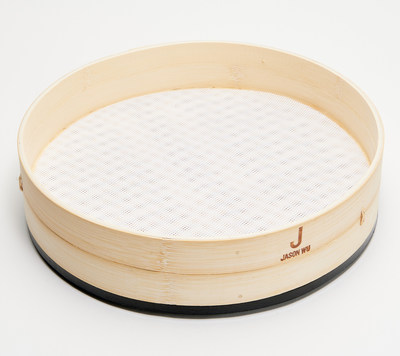 12" Bamboo Steamer Insert w/Silicone Rim and Mat