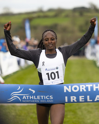 Hellen Obiri wins the 2022 World Athletics Cross Country Tour Silver event in Northern Ireland.