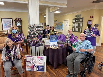 Community members at Brookdale North Mesa supporting the Alzheimer's Association's Walk to End Alzheimer's.