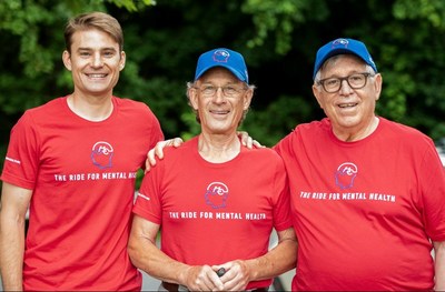Founded by New York City attorney Mac Dorris (center), the Ride for Mental Health aims to surpass $1 million in donations to McLean Hospital.