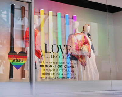 Neiman Marcus Group window displays featuring Human Rights Campaign