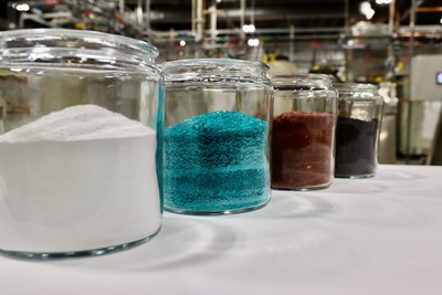 Valuable lithium, nickel and cobalt recovered from discarded batteries and manufacturing scrap during the Ascend Elements battery recycling process