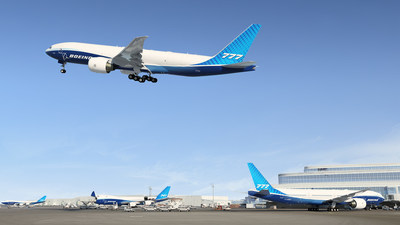 777F in flight (Boeing photo)