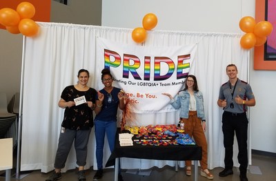 Employees at Andersen Corporation’s Goodyear, Ariz., campus celebrate Pride Month.
