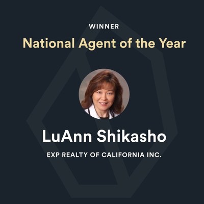 RateMyAgent US Agent of the Year Award Winner, LuAnn Shikasho, EXP Realty California
